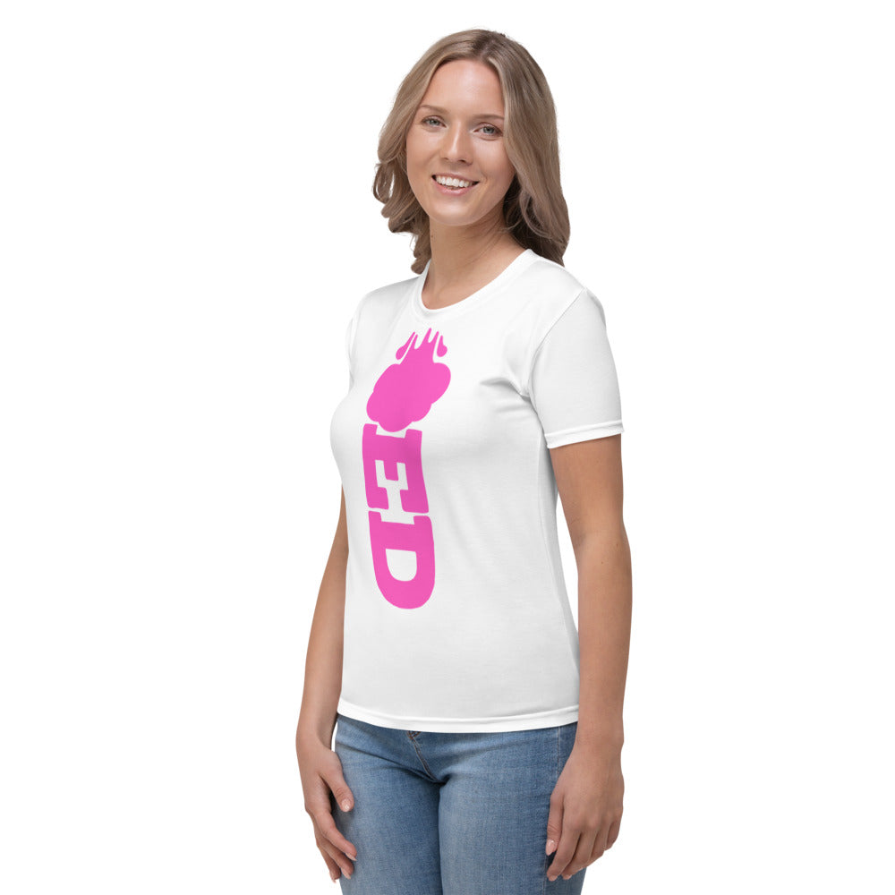 Big Blowed Women's T-shirt - White/Hot Pink