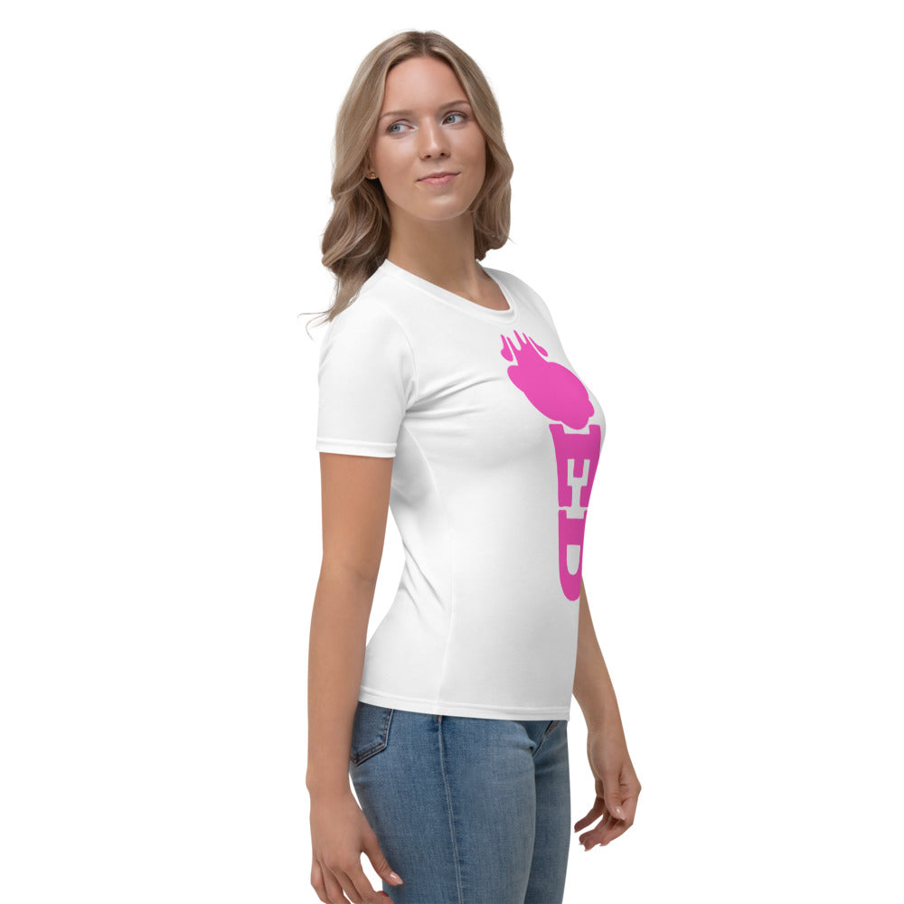 Big Blowed Women's T-shirt - White/Hot Pink