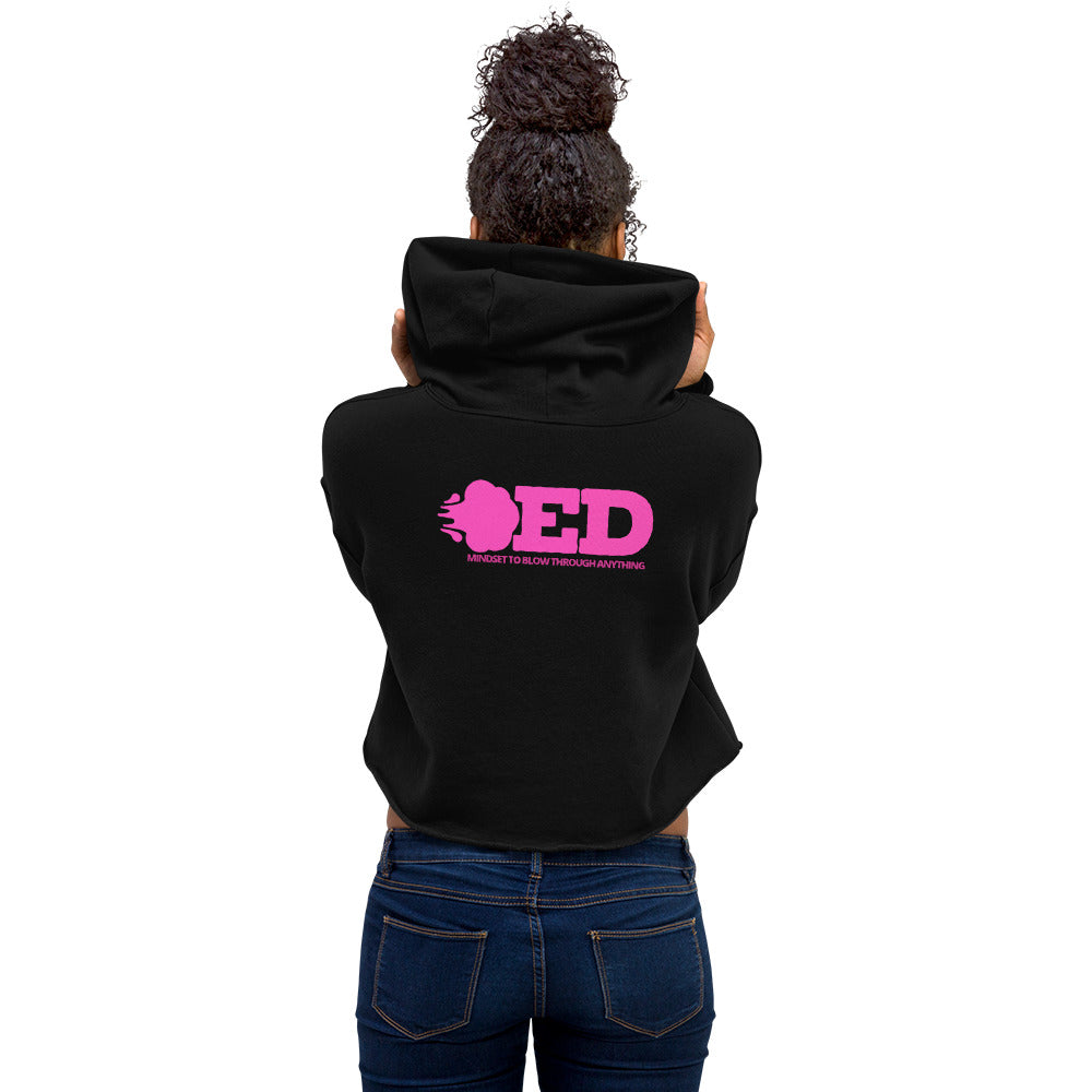 Classic Blowed OG Women's Crop Hoodie - Black/Hot Pink