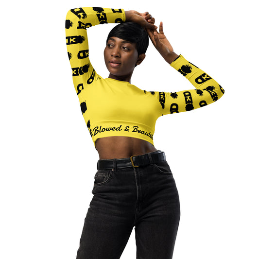 Blowed & Beautiful Long-Sleeve Crop Top - Multiple Color Options