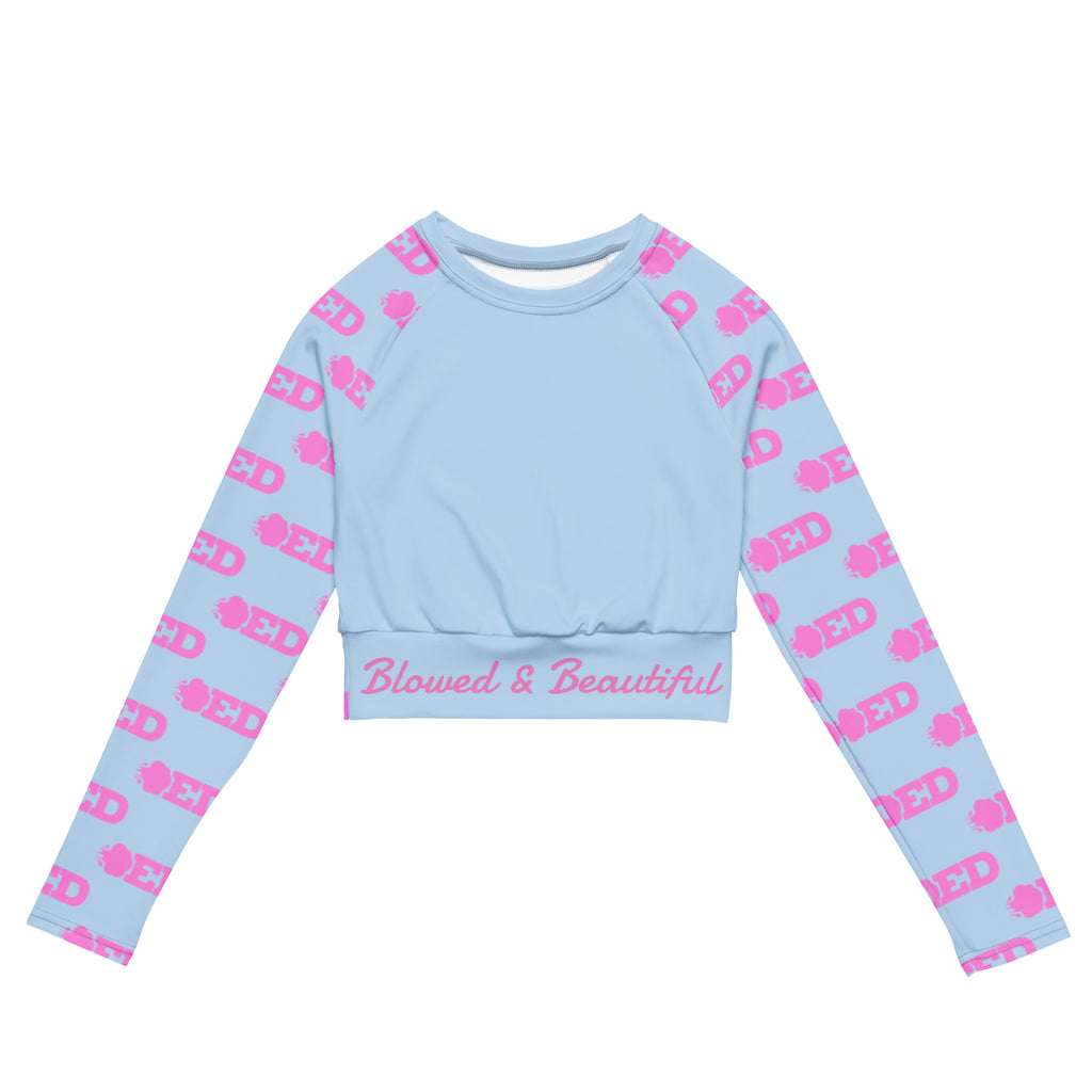 Cotton Candy long-sleeve crop top