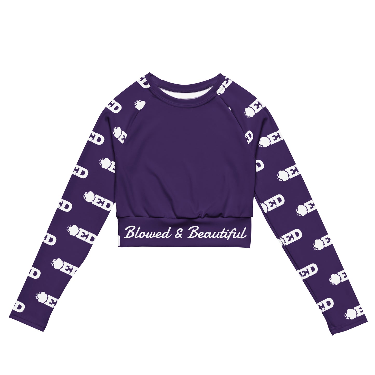 Blowed & Beautiful Long-Sleeve Crop Top - Multiple Color Options