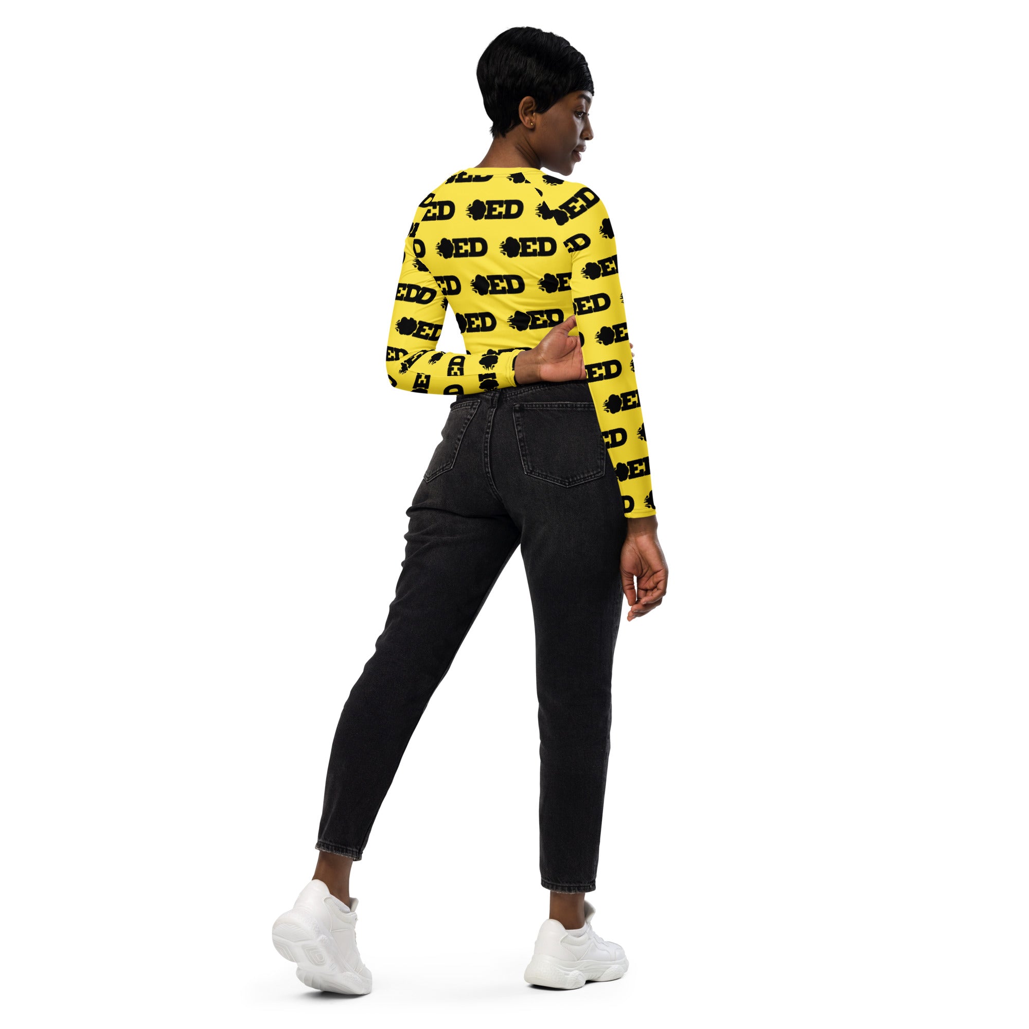 Bumble Bee-sleeve crop top