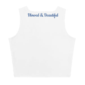 Blowed & Beautiful Crop Top - Blue Cookies