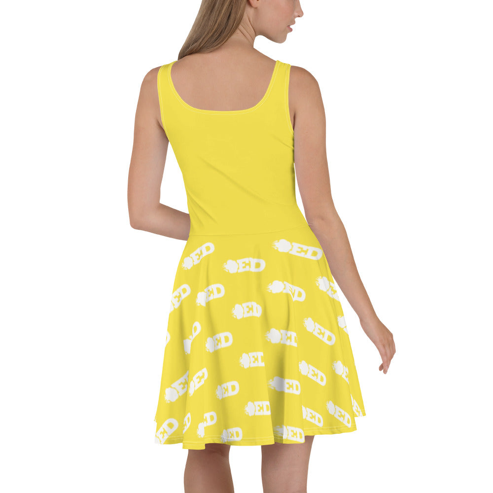 Blowed & Beautiful Skater Dress - Yellow