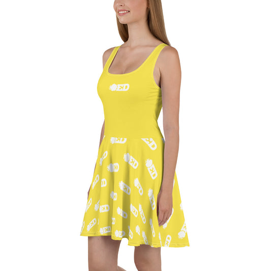 Blowed & Beautiful Skater Dress - Yellow
