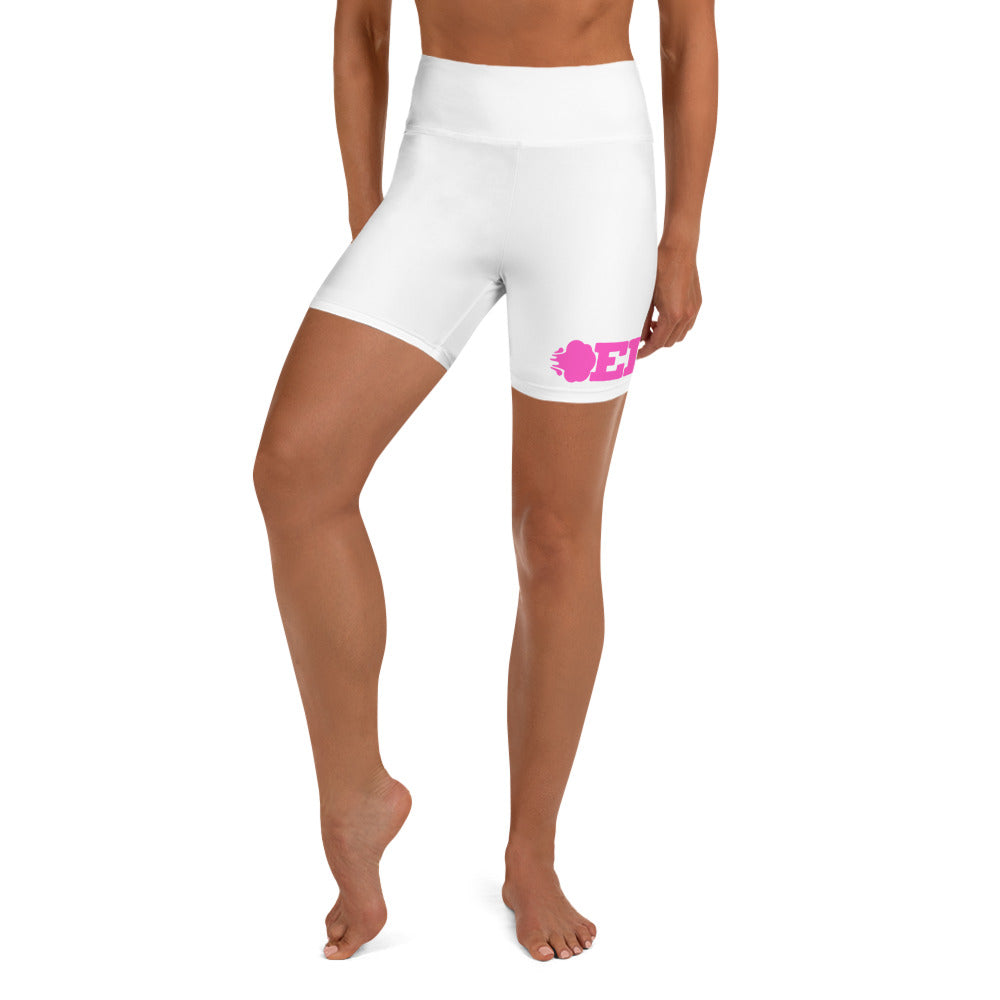 Women's Yoga Shorts - White