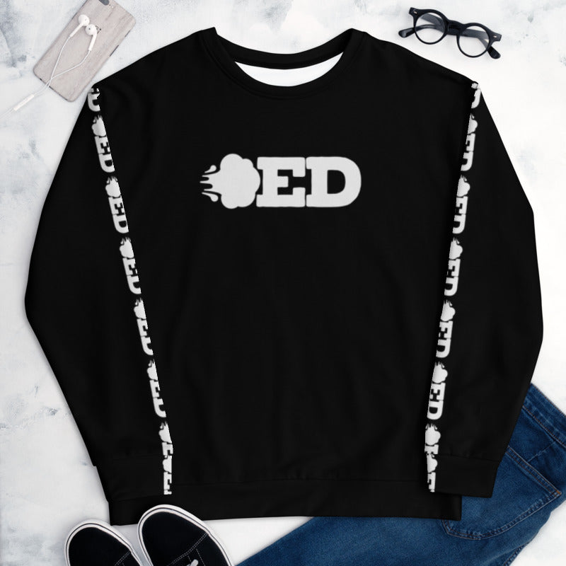 Men's Sweatshirt side print - Black