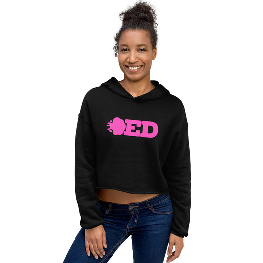 Classic Blowed OG Women's Crop Hoodie - Black/Hot Pink